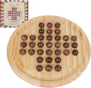 Gothink Solid Wood Solitaire Game, Classic Handcrafted 9'' Wooden Solitaire Board, 33 Smooth Wooden Balls, Single Strategic Mind Game for Kids and Adults — 1