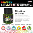 Crazy Colors Olive Green Premium Acrylic Leather and Shoe Paint — 2