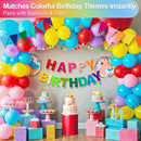 Pre-Strung Felt Happy Birthday Banner Rainbow Garland Set | Colorful — 8