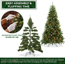 Casafield 7.5FT Realistic Pre-Lit Green Spruce Artificial Holiday Christmas Tree with Sturdy Metal Stand — 4