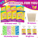 Party Favors for Kids 4-8-12: 48 Pack Scratch Rainbow Art Crafts Notebook — 2