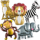 Large Animals Foil Balloons for Jungle Safari Birthday Party Decorations | Colorful Smiling Animal — 1