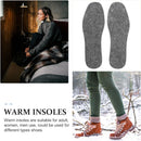 Thermal Wool Felt Insoles for Boots, Large Cuttable Size S 25cm, Breathable Soft Warm Winter Shoe Inserts for Men and Women Cold Weather Comfort — 3