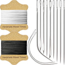 VONEEDL Upholstery Repair Kit: Waxed Sewing Thread (2 Colors: Black and White) & Heavy Duty Needles (11 PCS) for Leather, Canvas & Quilting Thread | Black, White — 1