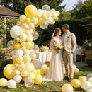 Blocesa Pearl Yellow and White Balloons Arch Kit Double Stuffed,Party Decor | Yellow White — 5