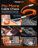 chubbycable Coiled USB C to C Cable 240H Sag-Free Charging Cable, 1 Pack 5
