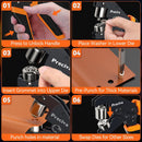 Preciva 3-Size Grommet Tool Kit - 1/2" 1/4" 3/8" Hole Punch & Eyelet Setting Tool with 300Pcs Grommets | Handheld Eyelet Plier for Tarps, Tents, Canvas, Vinyl & Leather Crafting — 6
