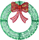 24 in Pre-Lit Christmas Wreath with 6H On/18H Off Timer — 1