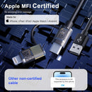 USB to USB-C and Lightning Cable Combo 2 in 1 Coiled Cable Support Apple Carplay & Android Auto [MFi & 3A Fast Charge & Data] Coiled Lightning and USB C Cable for iPhone 18/17/16/15/14/13/12/Android 4