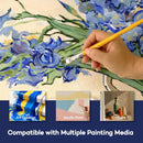 Stretched Canvases for Painting 18x24 Inch 5-Pack, 10 oz Triple Primed Acid-Free 100% Cotton Blank Canvas, Rectangular Canvas for Oil Paint Acrylics Pouring & Wet Art Media, Pour Painting | Studio | 18"x24"(5-Pack) — 7