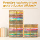 walowalo Markers Organizer Hold 176 Markers Birthday Gifts Bamboo Pen Holder Art Supply Pencil Alcohol Storage Organizer 22 Compartments All-in-One Marker Storage for Home Office Desk Classroom — 6