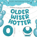 Fulmoon Older Wiser Hotter Banner Birthday sign, Teal — 2