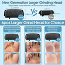 Electric Foot File Callus Remover for Feet - 6pcs Larger Grinding Head&3Speed, Pedicure Kit Foot Scrubber Deadskin Callus Remover, Foot Care Kit Pedicure Tools for Dead Skin Callus Hardskin Dry Cracks — 3