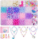 900Pcs Mermaid Bracelet Making Kit for Girls, Charm Beads Jewelry Making — 1