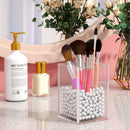 NIUBEE Acrylic Pen Holder for Desk, Clear Pencil Cup Organizer 2 Packs — 4