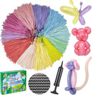 LXZFCRG Long Balloons with Pump, Premium Latex Twisting Balloons animal kit, Birthday Gifts for Girls and Boys Arts and Crafts Pastel Color 100Pcs — 1