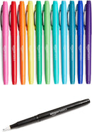Amazon Basics Felt Tip Marker Pens, Assorted Colors, for Art Projects, Writing, Drawing, and Journaling, 12-Pack | 1 Count (Pack of 12) — 1