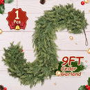 9FT Christmas Artificial Cedar Garland for Mantel — 7
