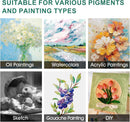 ESRICH Stretched Canvas for Painting,18 Multi Pack Blank Canvases for Painting 12x16, 11x14, 9x12, 8x10, 5x7, 3x5, Cotton Primed Painting Canvas for Oil, Acrylic Paint, for Beginners, Artists. | 18 Packs - 6 Sizes (3 of Each) — 5