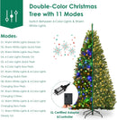 DREAMADE 6ft Prelit Christmas Tree, Xmas Tree with 1000 PVC Branch, 350 Pre-Strung Dual-Colored LED Lights, 11 Lighting Modes & Foldable Base, Artificial Christmas Trees for Home, Party, Holiday Decor — 4