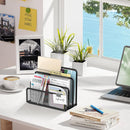 SUPEASY Mail Organizer for Desk, Mesh Metal Mail Holder Countertop with 3-Slot, Letter Sorter File Holder, Office Envelope Organizer for Mails (Black), 1 — 2