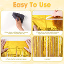 Voircoloria Laser Gold Foil Fringe Backdrop Curtains, 3.3x8.2ft, 3 Pack | 06 Laser Gold — 5