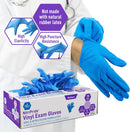MED PRIDE Nitrile/Vinyl Blend Exam Gloves,Powder-Free,Blue,Medium,100-Ct — 3