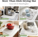CAKETIME 2 Pack Multicolor Silicone Dish Drying Mat for Kitchen Counter Home…