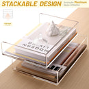 SANRUI Acrylic Desk Organizer Stackable Paper Tray, Letter Size Tray 2-Pack — 4