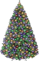 GAOMON 7.5ft Prelit Fraser Fir Wide Artificial Christmas Tree w/RGBW Light — 1