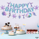 KatchOn Blue Happy Birthday Banner For Mermaid Birthday Decorations 10 Feet | Iridescent Mermaid — 5
