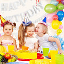 CANREVEL 3 PCS Pre-Strung 3D Happy Birthday Banner Decorations, White — 6