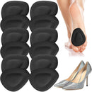 Shynek 10 Pack Metatarsal Pads for Foot Ball of Foot Cushions for Heel, Soft Gel Foot Pads Self Adhesive Forefoot Pad Insoles, Reusable Foot Pads Pain Lessen Morton Neuroma for Women and Men (Black) - Black-10pack — 1