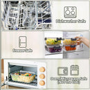 M MCIRCO 10 Pack Glass Food Storage Containers with Lids, Gray — 4