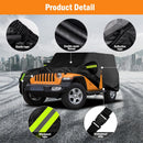 Waterproof Car Cover for Jeep Wrangler 2 Door 1987-2025 JK JL CJ YJ TJ Outdoor Sun Rain Snow Hail Protection with Driver Door Zipper — 2