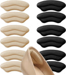 6 Pairs Heel Pads for Shoes, Heel Pads for High Heels, Shoe Inserts for Women, Heel Grips for Womens Mens, Foot Protectors Cushion Liners for Blisters,Heel Pain, Comfort Fillers (Beige Black) — 1