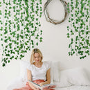 Freyalife Fake Vines for Room Decor(12 Pack 84 Feet) Aesthetic Artificial Plant Ivy Leaves Hanging Greenery Garlands for Home Bedroom Wall Wedding Christmas Party Office Patio Outdoor Garden Décor | 86ft — 3