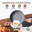 SENSARTE Nonstick Frying Pan Skillet, Swiss Granite Coating Omelette Pan,…