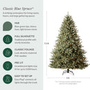 Balsam Hill 7.5ft Pre-Lit Classic Blue Spruce - Artificial Christmas Tree with 1000 Clear Incandescent Lights, Easy Plug Technology, Premium Stand for Indoor Holiday Decorating — 3