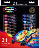 RoseArt Premium Oil Paint - Set 24 Colors, Maximum Strength Pigmented Oil Paints for Casual to Professional Artists, multi | 1 Count (Pack of 24) — 1