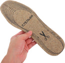 BESPORTBLE 4 Pairs Wool Felt Insoles Thickened Warm Cushioning Foot Insoles for Women Winter Shoes Cut-to-Size Shock Absorption Inserts — 8
