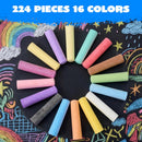 JOYIN 224 PCS Sidewalk Chalks Set Non-Toxic Washable Jumbo Chalk for Outdoor Art Play, Painting on Chalkboard, Blackboard and Playground — 2