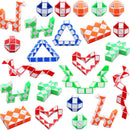 Sunshane 24 Pack 24 Blocks Magic Snake Cube, Mini Snake Speed Cubes, Twist Puzzle Toys for Kids Party Bag Fillers, Party Favours, Random Color — 1