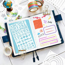 36Pcs Journal Stencils, Planner Stencils for Journaling Scrapbook Notebook | White — 3