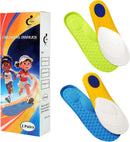 Kids Insoles 2 Pairs, 4D Shoe Inserts for Children Daily Athletic Sneakers - 2‑pack (1 Pair Blue, 1 Pair Green) — 1