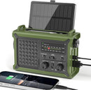 Solar Radio Emergency Hand Crank 12000mAh with Clear Signal | Army Green — 1