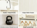 StorageWorks Hanging Closet Organizer with Rod, 4 Sections, 2 Tiers, White — 4