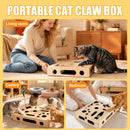 Large Cat Nail File Box, Sturdy Wood Cat Scratch Puzzle Enrichment Box — 7