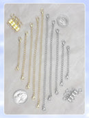 Evnlo Necklace Extender and Magnetic Necklace Clasp,Gold and Silver Chain Extenders for Necklaces Bracelet Jewelry — 5