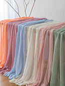 10Pcs Coral Peach Cheesecloth Table Runner 120 Inches for Party Home Decor | 35"x120"(Pack of 10) — 6